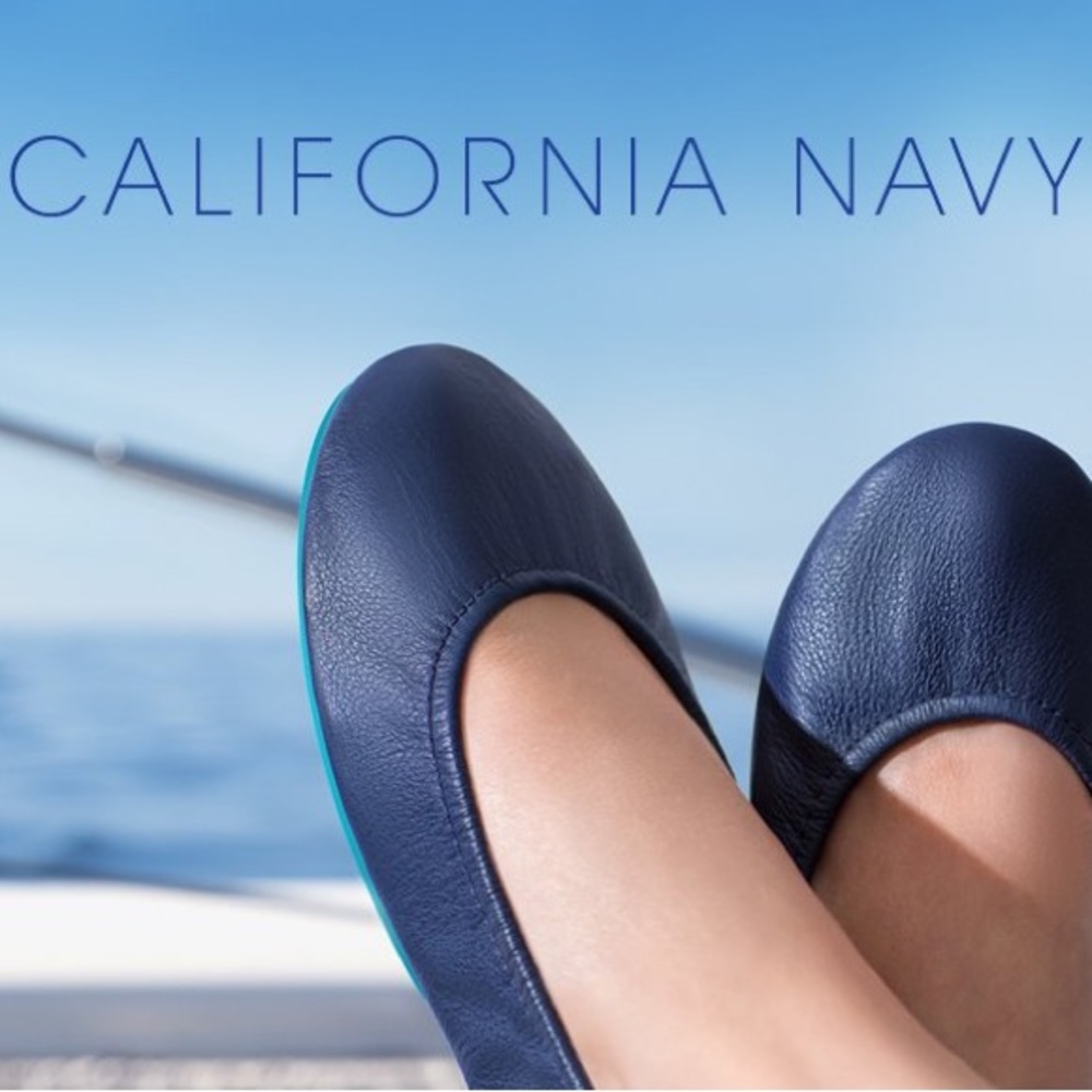 Tieks California Navy Blue and teal Flats - Picture 13 of 14
